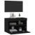 Comodă TV de perete cu lumini LED, negru, 60x30x40 cm GartenMobel Dekor