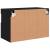 Comodă TV de perete cu lumini LED, negru, 60x30x40 cm GartenMobel Dekor