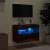 Comodă TV de perete cu lumini LED, stejar fumuriu, 60x30x40 cm GartenMobel Dekor
