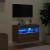 Comodă TV de perete cu lumini LED, stejar maro, 60x30x40 cm GartenMobel Dekor