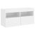 Comodă TV de perete cu lumini LED, alb, 80x30x40 cm GartenMobel Dekor