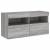Comodă TV de perete cu lumini LED, gri sonoma, 80x30x40 cm GartenMobel Dekor