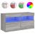 Comodă TV de perete cu lumini LED, gri sonoma, 80x30x40 cm GartenMobel Dekor