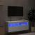 Comodă TV de perete cu lumini LED, alb, 100x30x40 cm GartenMobel Dekor