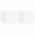 Comode TV de perete cu lumini LED, 2 buc., alb, 30,5x35x30 cm GartenMobel Dekor