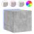 Comodă TV de perete cu lumini LED, gri beton, 30,5x35x30 cm GartenMobel Dekor