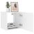 Comodă TV de perete cu lumini LED, alb, 40,5x35x40 cm GartenMobel Dekor
