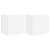 Comode TV de perete cu lumini LED, 2 buc., alb, 40,5x35x40 cm GartenMobel Dekor
