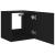 Comodă TV de perete cu lumini LED, negru, 40,5x35x40 cm GartenMobel Dekor