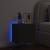 Comodă TV de perete cu lumini LED, negru, 40,5x35x40 cm GartenMobel Dekor