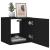 Comodă TV de perete cu lumini LED, negru, 40,5x35x40 cm GartenMobel Dekor
