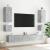 Comode TV de perete cu lumini LED 2 buc. gri beton 40,5x35x40cm GartenMobel Dekor