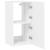 Comodă TV de perete cu lumini LED, alb, 40,5x35x80 cm GartenMobel Dekor