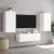 Comodă TV de perete cu lumini LED, alb, 40,5x35x80 cm GartenMobel Dekor