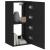 Comodă TV de perete cu lumini LED, negru, 40,5x35x80 cm GartenMobel Dekor
