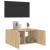 Comodă TV de perete cu lumini LED, stejar sonoma, 60x35x31 cm GartenMobel Dekor