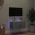 Comodă TV de perete cu lumini LED, gri beton, 60x35x31 cm GartenMobel Dekor