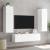 Comode TV de perete cu lumini LED, 2 buc., alb, 80x35x31 cm GartenMobel Dekor