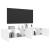 Comode TV de perete cu lumini LED, 2 buc., alb, 80x35x31 cm GartenMobel Dekor