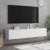 Comode TV de perete cu lumini LED, 2 buc., alb, 80x35x31 cm GartenMobel Dekor
