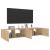 Comodă TV de perete cu LED, 2 buc. stejar sonoma, 80x35x31 cm GartenMobel Dekor