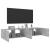 Comode TV de perete cu lumini LED 2 buc. gri beton 80x35x31 cm GartenMobel Dekor