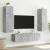 Comode TV de perete cu lumini LED 2 buc. gri beton 80x35x31 cm GartenMobel Dekor