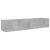 Comode TV de perete cu lumini LED 2 buc. gri beton 80x35x31 cm GartenMobel Dekor