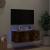 Comodă TV de perete cu lumini LED, stejar fumuriu, 80x35x31 cm GartenMobel Dekor