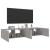 Comodă TV de perete cu LED, 2 buc, gri sonoma, 80x35x31 cm GartenMobel Dekor