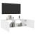 Comodă TV de perete cu lumini LED, alb, 100x35x31 cm GartenMobel Dekor