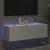 Comodă TV de perete cu lumini LED, alb, 100x35x31 cm GartenMobel Dekor
