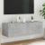 Comodă TV de perete cu lumini LED, gri beton, 100x35x31 cm GartenMobel Dekor