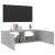 Comodă TV de perete cu lumini LED, gri beton, 100x35x31 cm GartenMobel Dekor