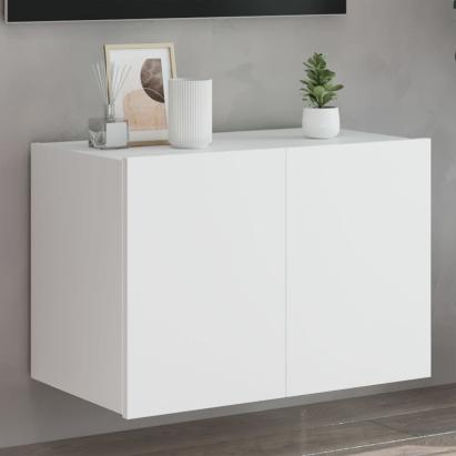 Comodă TV de perete cu lumini LED, alb, 60x35x41 cm GartenMobel Dekor