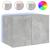 Comodă TV de perete cu lumini LED, gri beton, 60x35x41 cm GartenMobel Dekor