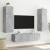 Comode TV de perete cu lumini LED 2 buc. gri beton 60x35x41 cm GartenMobel Dekor