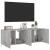 Comode TV de perete cu lumini LED 2 buc. gri beton 60x35x41 cm GartenMobel Dekor