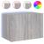Comodă TV de perete cu lumini LED, gri sonoma, 60x35x41 cm GartenMobel Dekor