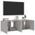 Comodă TV de perete cu LED, 2 buc, gri sonoma, 60x35x41 cm GartenMobel Dekor
