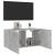 Comodă TV de perete cu lumini LED, gri beton, 80x35x41 cm GartenMobel Dekor