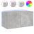 Comodă TV de perete cu lumini LED, gri beton, 80x35x41 cm GartenMobel Dekor