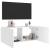 Comodă TV de perete cu lumini LED, alb, 100x35x41 cm GartenMobel Dekor