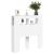 Tăblie de pat cu LED, alb, 100x18,5x103,5 cm, lemn GartenMobel Dekor