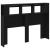 Tăblie de pat cu LED, negru, 140x18,5x103,5 cm, lemn GartenMobel Dekor