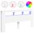 Tăblie de pat cu LED, alb, 200x18,5x103,5 cm, lemn prelucrat GartenMobel Dekor