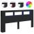 Tăblie de pat cu LED, negru, 200x18,5x103,5 cm, lemn prelucrat GartenMobel Dekor