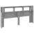 Tăblie de pat cu LED, gri beton, 200x18,5x103,5 cm, lemn GartenMobel Dekor