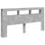 Tăblie de pat cu LED, gri beton, 200x18,5x103,5 cm, lemn GartenMobel Dekor