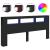 Tăblie de pat cu LED, negru, 220x18,5x103,5 cm, lemn GartenMobel Dekor